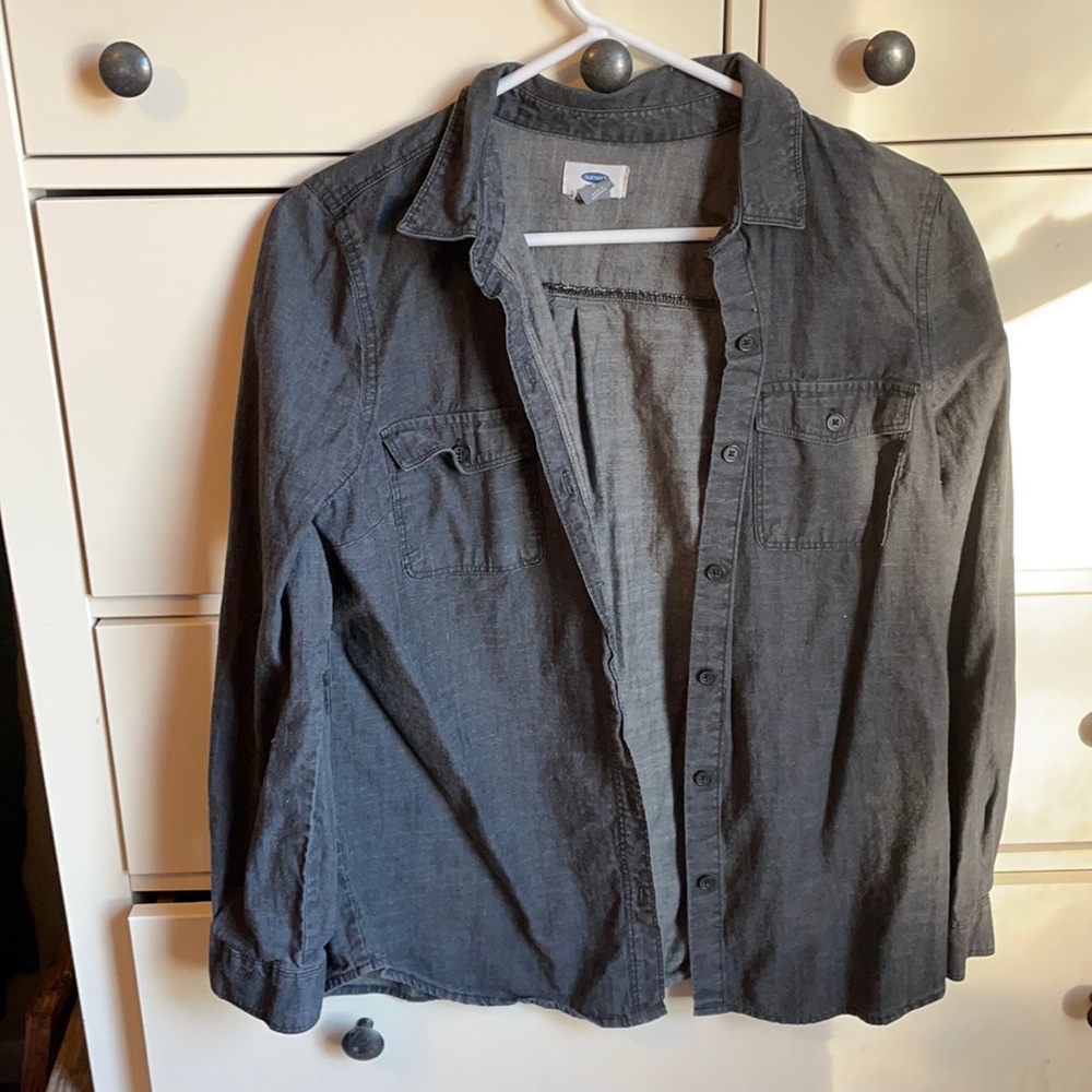 Black jean button up. Small